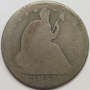 1853 O Seated Liberty Half Dollar - antique New Orleans mintmark pre Civil War coin