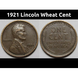 1921 Lincoln Wheat Cent -...