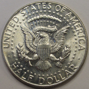 1964 JFK Half Dollar - antique first year of issue 90 percent silver coin