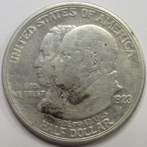 1923 S Monroe Commemorative Half Dollar - antique silver dollar