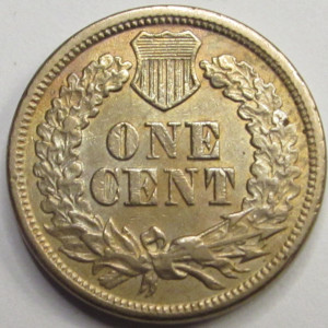 1863 Indian Head Cent - antique Civil War era American cupronickel penny