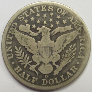 1896 O Barber Half Dollar - better date low mintage silver half dollar