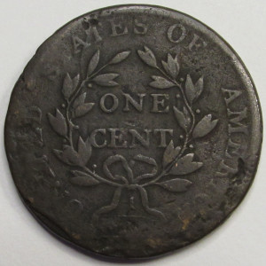 1802 Draped Bust Large Cent - No Stems - antique Early American copper penny