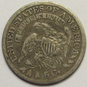 1836 Capped Bust Half Dime - antique early American small silver coin