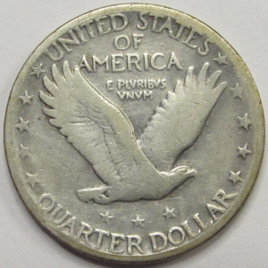 1927 S Standing Liberty Quarter - antique San Francisco mintmark silver quarter
