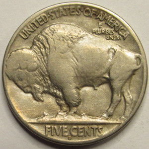 1926 D Buffalo Nickel - antique Denver mintmark five cent American coin