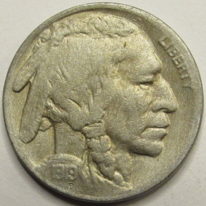 1919 S Buffalo Nickel - antique San Francisco mintmark American coin