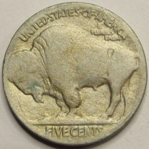 1920 D Buffalo Nickel - antique Denver mintmark bison coin