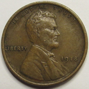 1918 Lincoln Wheat Cent - antique better condition American wheat penny