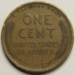 1919 Lincoln Wheat Cent - antique American wheat penny coin