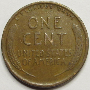 1919 Lincoln Wheat Cent - antique American bronze wheat penny