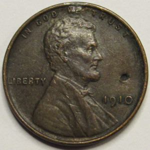 1910 Lincoln Wheat Cent - antique American wheat penny