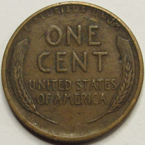 1919 Lincoln Wheat Cent - antique teens American wheat penny