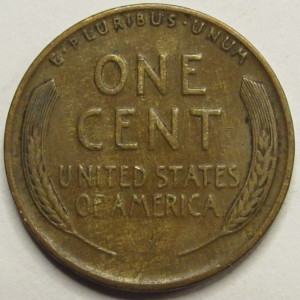 1929 Lincoln Wheat Cent - antique twenties American wheat penny