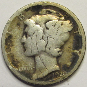 1920 D Mercury Dime - antique Denver mintmark silver dime