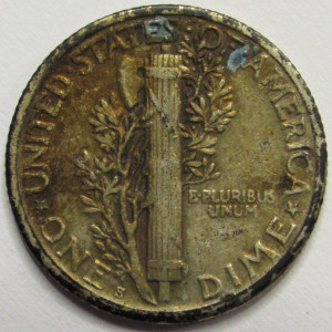 1920 S Mercury Dime - antique better condition silver American dime