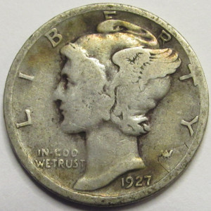 1927 S Mercury Dime - antique San Francisco mintmark silver American dime