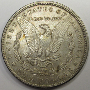 1889 Morgan Dollar - antique Old West era American silver dollar