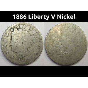 1886 Liberty V Nickel - key date American five cent coin