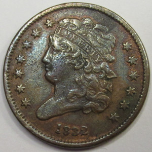 1835 Classic Head Half Cent - antique American half penny