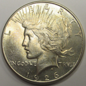 1926 S Peace Dollar - antique beautiful uncirculated San Francisco silver dollar