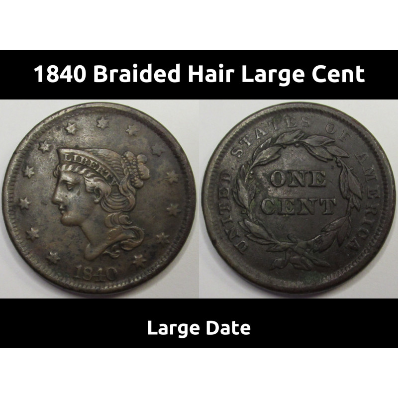 1840 Braided Hair Large Cent