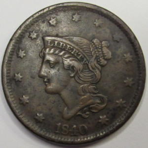 1840 Braided Hair Large Cent