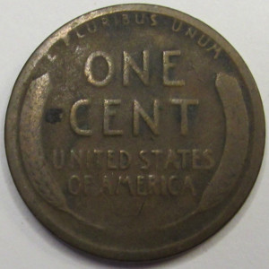 1922 D Lincoln Wheat Cent - antique Denver mintmark American wheat penny
