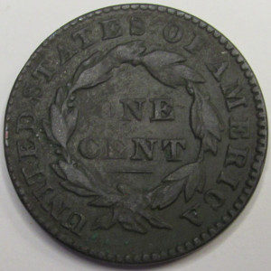 1829 Coronet Head Large Cent - antique early American copper penny