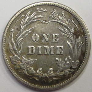 1903 O Barber Dime - antique New Orleans mintmark American silver dime