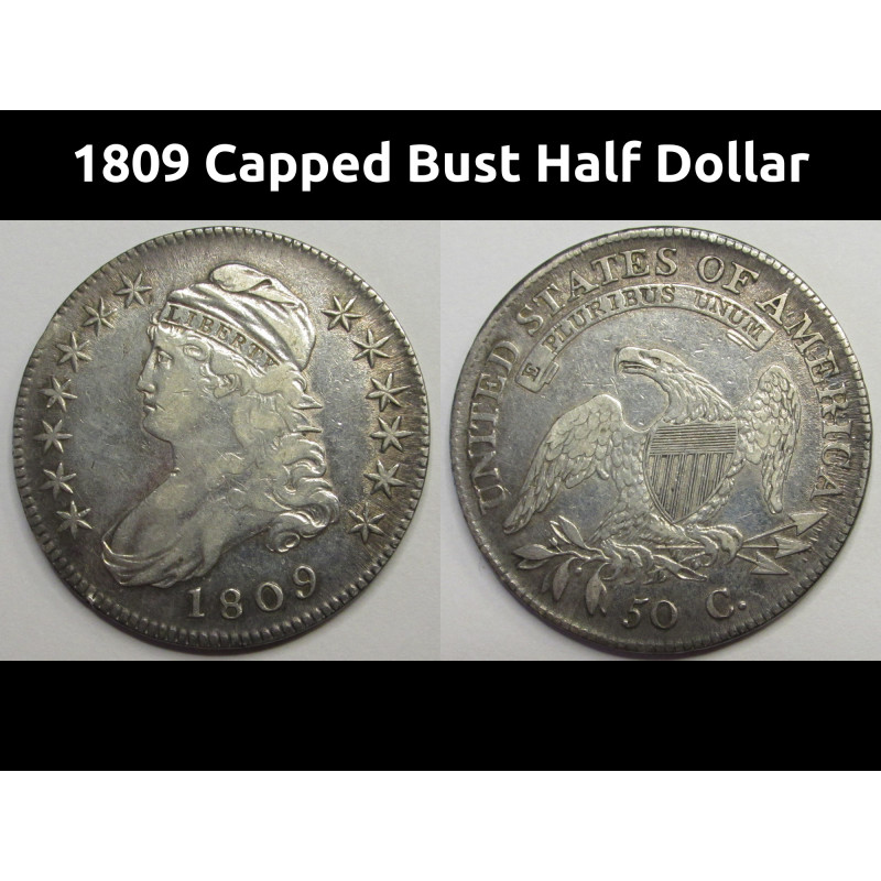 1809 Capped Bust Half Dollar - O-109a - early American silver half