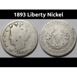 1893 Liberty V Nickel - old...