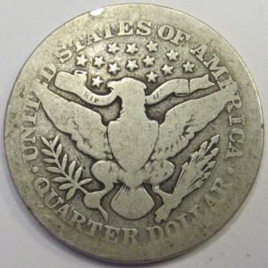 1905 Barber Quarter - antique better date American silver coin