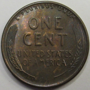 1936 S Lincoln Wheat Cent - antique San Francisco mintmark toned wheat penny