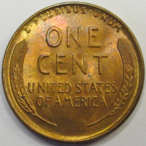 1936 Lincoln Wheat Cent - antique beautifully toned wheat penny