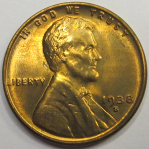 1938 S Lincoln Wheat Cent - antique San Francisco mintmark wheat penny