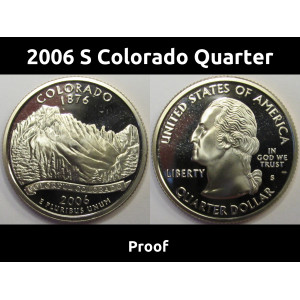 2006 S Colorado Quarter - proof vintage American coin