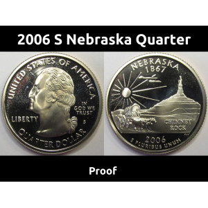 2006 S Nebraska Quarter - proof vintage American coin