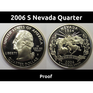2006 S Nevada Quarter - proof vintage American coin