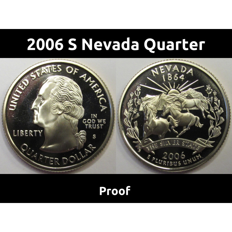 2006 S Nevada Quarter - proof vintage American coin