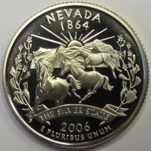 2006 S Nevada Quarter - proof vintage American coin