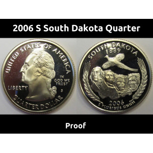 2006 S South Dakota Quarter - proof vintage American coin