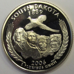 2006 S South Dakota Quarter - proof vintage American coin