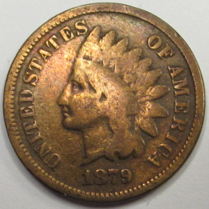 1879 Indian Head Cent - antique Old West era American penny