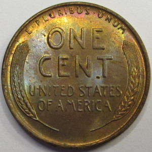 1938 D Lincoln Wheat Cent - antique toned Denver mintmark penny