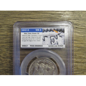 1842 O Seated Liberty Half Dollar - Medium Date - certified higher grade antique silver coin