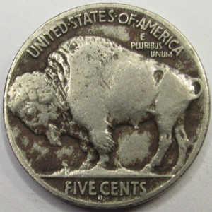 1914 D Buffalo Nickel - antique key date American Bison coin