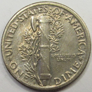 1925 S Mercury Dime - antique San Francisco mintmark silver dime