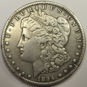1894 S Morgan Dollar - antique San Francisco mintmark silver dollar