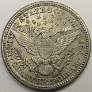 1903 Barber Quarter - antique higher grade American silver coin